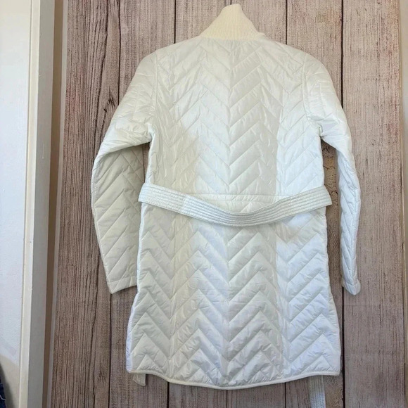 Athleta Womens Mendocino Quilted magnolia white coat size Small - Picture 9 of 16